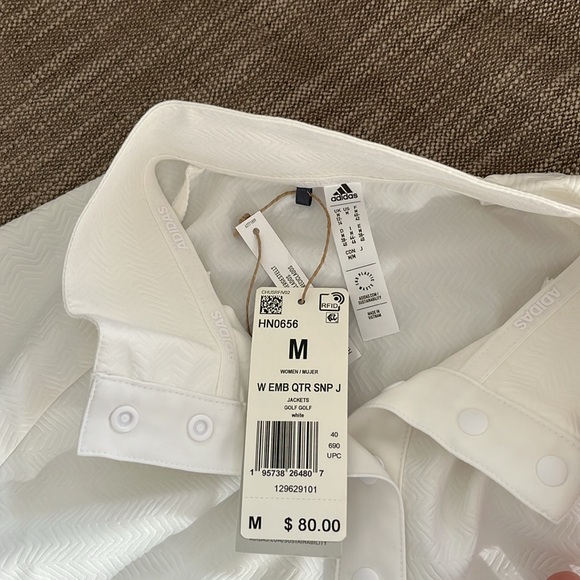 NWT Adidas lightweight golf pullover white M - Picture 2 of 5